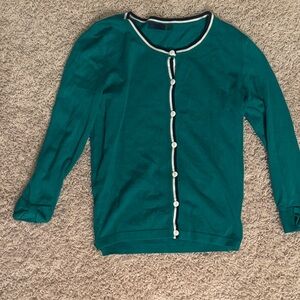 Teal Button-Up Cardigan